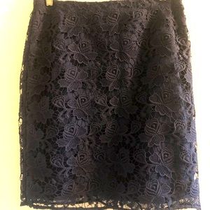 Banana Republic Navy Blue Lace Skirt